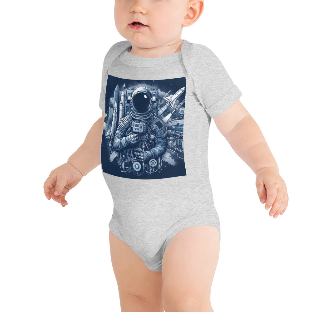 Baby short sleeve one piece - Astronaut Ecosystem