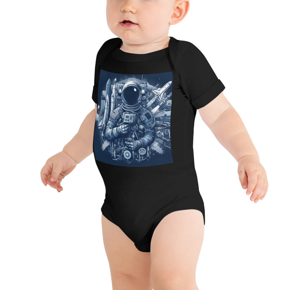 Baby short sleeve one piece - Astronaut Ecosystem