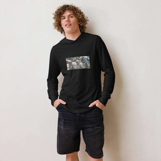 Hooded long-sleeve tee - Catstronauts