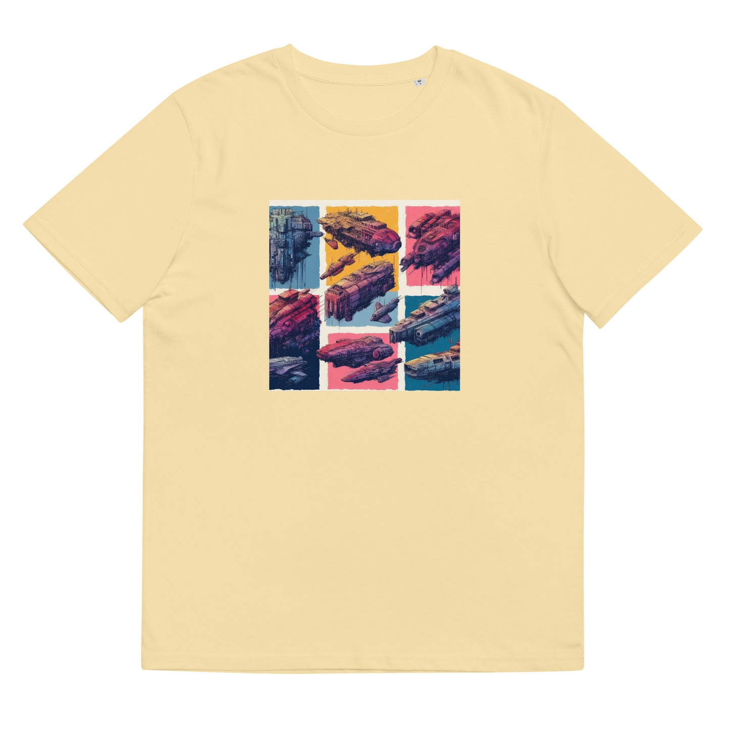 Unisex organic cotton t-shirt - Spaceship Pattern