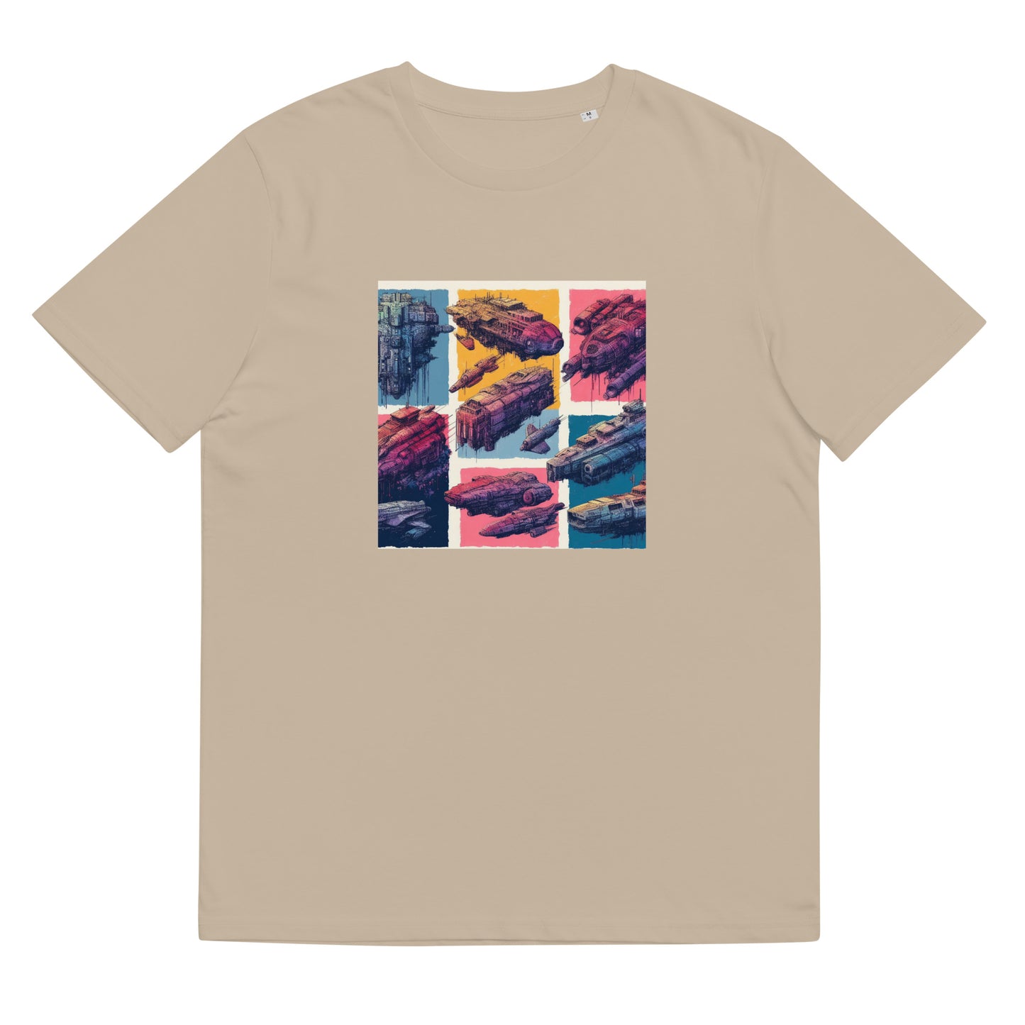 Unisex organic cotton t-shirt - Spaceship Pattern