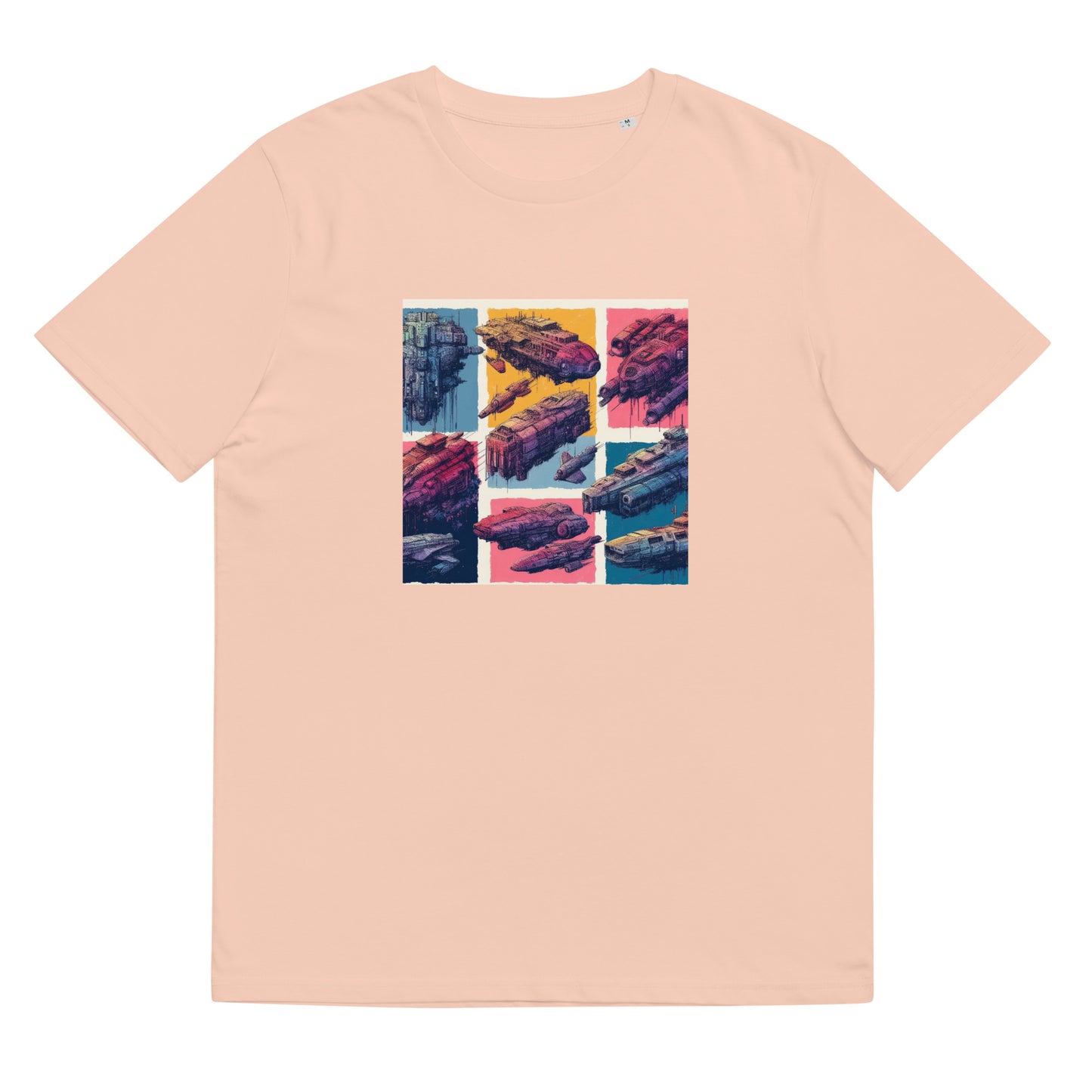 Unisex organic cotton t-shirt - Spaceship Pattern