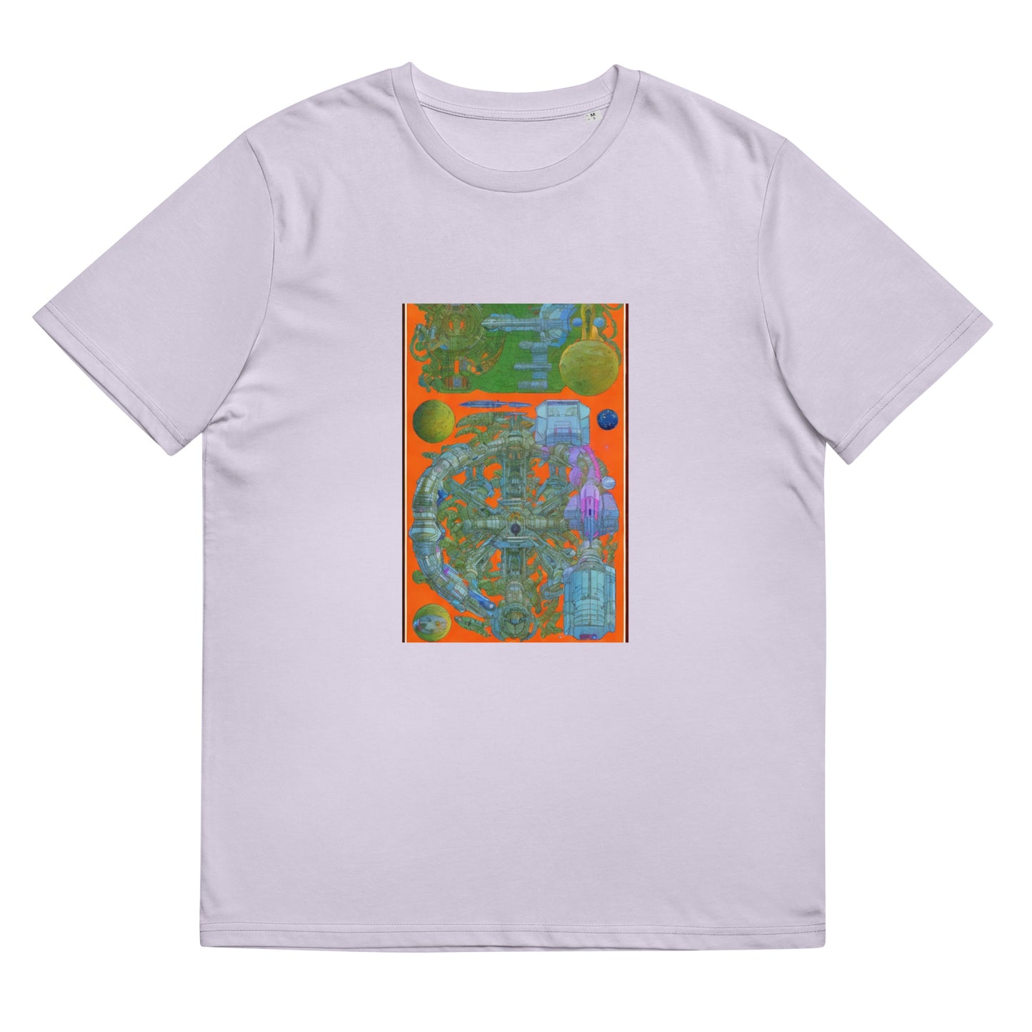 Unisex organic cotton t-shirt - Orange Spaceship