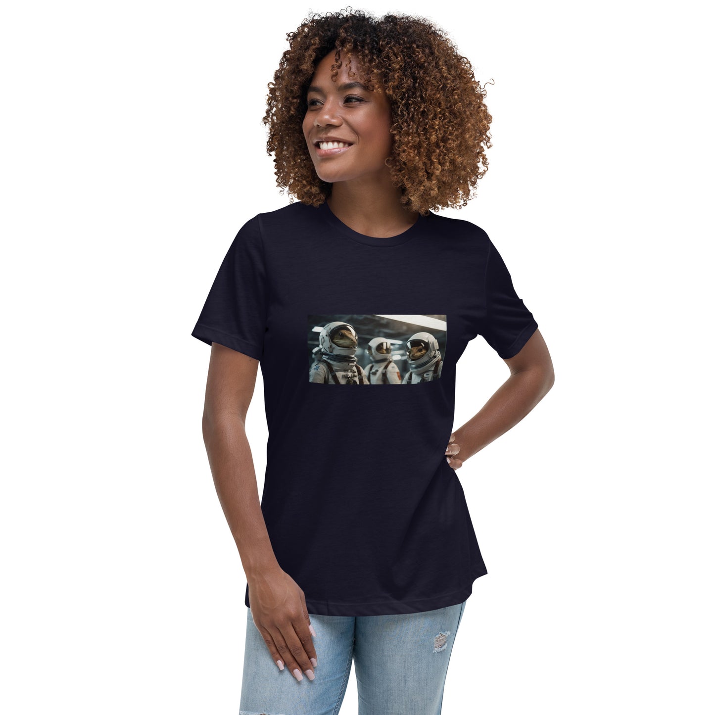 Women's Relaxed T-Shirt - Reptilian Astronauts